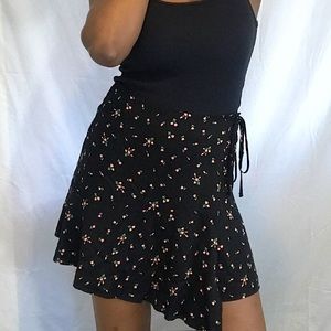 Urban Outfitters floral wrap mini skirt